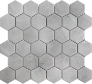 PMMT82457 Мозаика Homework Hexagon small Marble Grey Matt 26.5x27.8